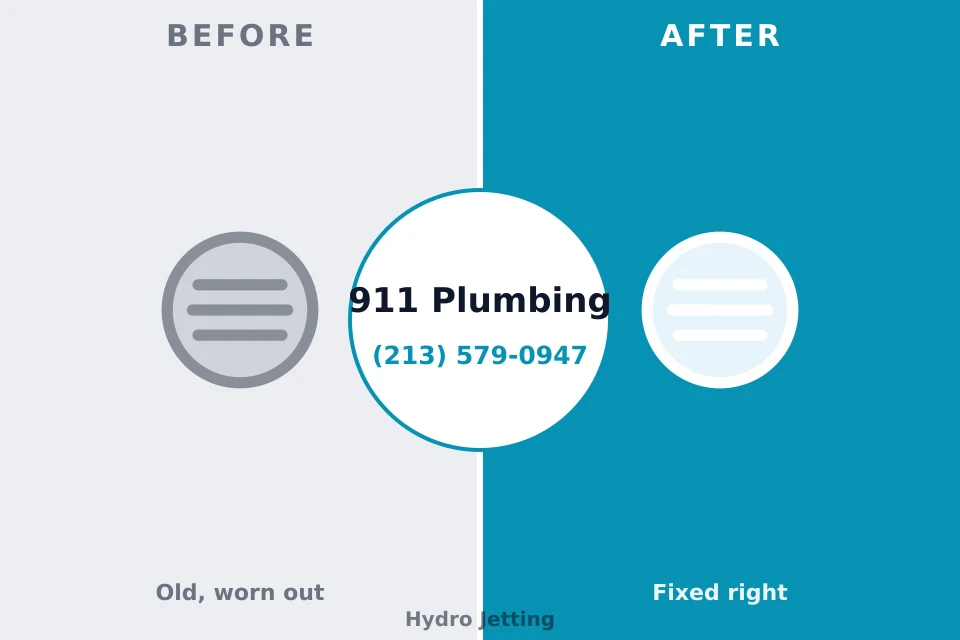 Before and after: plumbing repair Prospect Park, PA